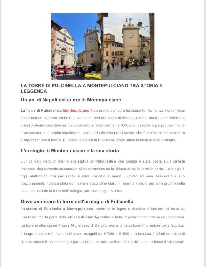 Pulcinella Appartamento Tipico Centro Storico Montepulciano Exterior photo